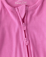 Cargar imagen en el visor de la galería, PurelySoft 2-Way Zip Snug Fit Sleep & Play Pajamas - Pink