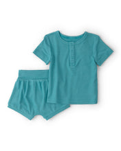Cargar imagen en el visor de la galería, PurelySoft 2-Piece Top & Short Set - Blue