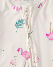 Cargar imagen en el visor de la galería, Flamingo PurelySoft 2-Way Zip Snug Fit Sleep & Play Pajamas - Ivory