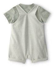 Cargar imagen en el visor de la galería, 2-Piece Striped Top & Shortall Set - Green