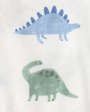 Cargar imagen en el visor de la galería, 2-Piece Dinosaur Short-Sleeve Overall Set - Green