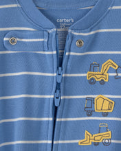 Cargar imagen en el visor de la galería, Pijama De Algodón A Rayas Con Estampado De Construcción