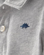 Cargar imagen en el visor de la galería, 2-Piece Dinosaur Polo & Short Set - Navy/Grey
