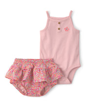 Cargar imagen en el visor de la galería, 2-Piece Floral Sleeveless Top & Short Set - Pink