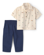 Cargar imagen en el visor de la galería, Conjunto De 2 Piezas De Polo Y Pantalón De Chambray
