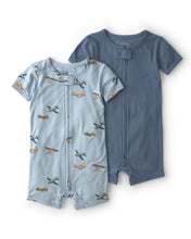 Cargar imagen en el visor de la galería, Paquete De 2 Mamelucos PurelySoft Vintage De Avioncitos