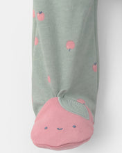 Cargar imagen en el visor de la galería, Apple Foot Art Snug Fit Sleep & Play Pajamas - Green