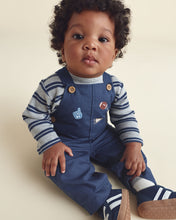 Cargar imagen en el visor de la galería, 2-Piece Striped Sports Thermal Overall Set - Navy