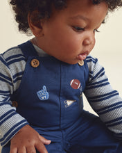 Cargar imagen en el visor de la galería, 2-Piece Striped Sports Thermal Overall Set - Navy