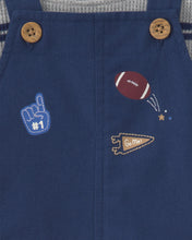 Cargar imagen en el visor de la galería, 2-Piece Striped Sports Thermal Overall Set - Navy