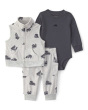 Cargar imagen en el visor de la galería, 3-Piece Construction Fleece Layering Set - Grey