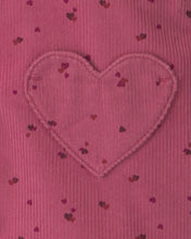 Cargar imagen en el visor de la galería, 3-Piece Heart Corduroy Long-Sleeve Dress Set - Pink/Cream