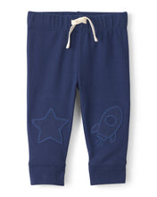 Cargar imagen en el visor de la galería, 2-Piece 'Little Man On a Mission' Space Long-Sleeve Bodysuit & Pant Set - Navy Blue