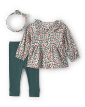 Cargar imagen en el visor de la galería, 3-Piece Floral Long-Sleeve Top & Pant Set