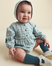 Cargar imagen en el visor de la galería, 3-Piece Flannel Long-Sleeve Bubble Set - Green