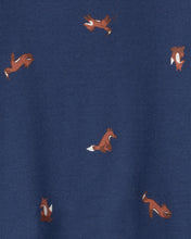 Cargar imagen en el visor de la galería, Fox 100% Cotton 2-Way Zip Sleep & Play Pajamas - Navy Blue