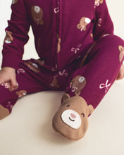 Cargar imagen en el visor de la galería, Bear 100% Cotton 2-Way Zip Sleep & Play Pajamas - Purple