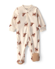 Cargar imagen en el visor de la galería, Dog Fleece 2-Way Zip Sleep & Play Pajamas - Cream