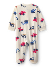 Cargar imagen en el visor de la galería, Construction 2-Way Zip Sleep & Play Pajamas - Cream