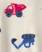 Cargar imagen en el visor de la galería, Construction 2-Way Zip Sleep & Play Pajamas - Cream