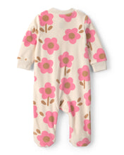Cargar imagen en el visor de la galería, Floral 2-Way Zip Sleep & Play Pajamas - Cream