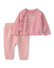 Cargar imagen en el visor de la galería, 2-Piece 'Hello Baby' Long-Sleeve Top & Pant Set - Pink