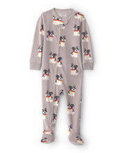 Cargar imagen en el visor de la galería, 1-Piece Dog 2-Way Zip DreamPlush Snug Fit Footed Pajama - Grey