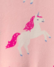 Cargar imagen en el visor de la galería, 1-Piece Unicorn DreamPlush Snug Fit Footed Pajama - Pink