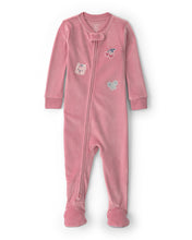 Cargar imagen en el visor de la galería, 1-Piece Icon 2-Way Zip DreamPlush Snug Fit Footed Pajama - Pink