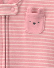 Cargar imagen en el visor de la galería, Striped Fleece Loose Fit Wearable Blanket - Pink