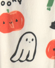 Cargar imagen en el visor de la galería, 1-Piece Halloween Snug Fit Footed Pajama - Cream