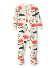 Cargar imagen en el visor de la galería, 1-Piece Halloween Snug Fit Footed Pajama - Cream