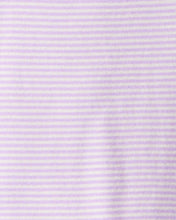 Cargar imagen en el visor de la galería, Space Star Print 100% Cotton Long-Sleeve Snug Fit 4-Piece Pajamas - White/Purple
