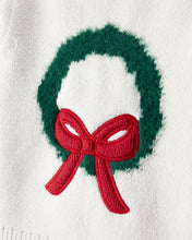 Cargar imagen en el visor de la galería, Christmas Wreath Long-Sleeve Sweater - White