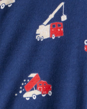 Cargar imagen en el visor de la galería, Construction 100% Cotton Snug Fit 1-Piece Pajamas - Navy
