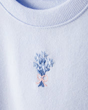 Cargar imagen en el visor de la galería, 2-Piece Floral French Terry Sweatshirt & Pant Set - Blue
