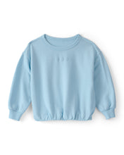 Cargar imagen en el visor de la galería, Flowers French Terry Pullover Sweatshirt - Blue