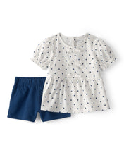 Cargar imagen en el visor de la galería, Conjunto De 2 Piezas De Blusa Con Lunares Y Short