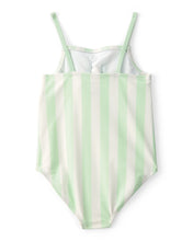 Cargar imagen en el visor de la galería, 1-Piece Striped Swimsuit - Green/Ivory
