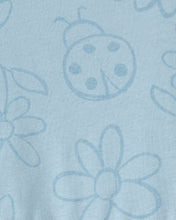 Cargar imagen en el visor de la galería, Floral Ladybug Short-Sleeve Dress - Blue