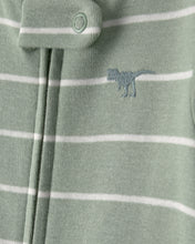 Cargar imagen en el visor de la galería, 2-Pack Dinosaur Snug Fit 1-Piece Pajama Set - Green/Cream