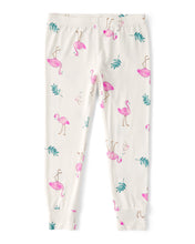 Cargar imagen en el visor de la galería, Flamingo PurelySoft Short-Sleeve Snug Fit 2-Piece Pajama Set - Ivory