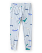 Cargar imagen en el visor de la galería, Whale PurelySoft Short-Sleeve Snug Fit 2-Piece Pajama Set - Blue