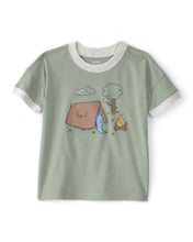 Cargar imagen en el visor de la galería, Camping Dinosaur Graphic Tee - Green