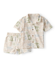 Cargar imagen en el visor de la galería, 2-Piece Palm Tree Tropical Top & Short Set - Cream