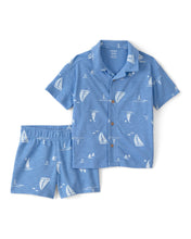 Cargar imagen en el visor de la galería, 2-Piece Sailboat Top & Short Set - Blue