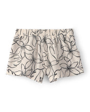 Cargar imagen en el visor de la galería, Floral Crinkle Shorts - Black/Ivory