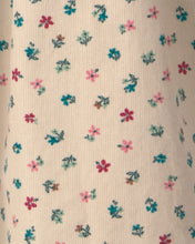 Cargar imagen en el visor de la galería, Floral Collared Corduroy Long-Sleeve Dress - Cream