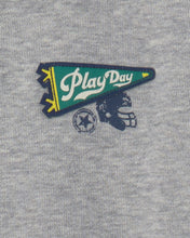 Cargar imagen en el visor de la galería, 2-Piece Varsity French Terry Long-Sleeve Top & Pant Set - Cream/Green