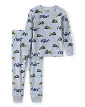 Cargar imagen en el visor de la galería, 2-Piece Construction DreamPlush Snug Fit Pajama Set - Blue
